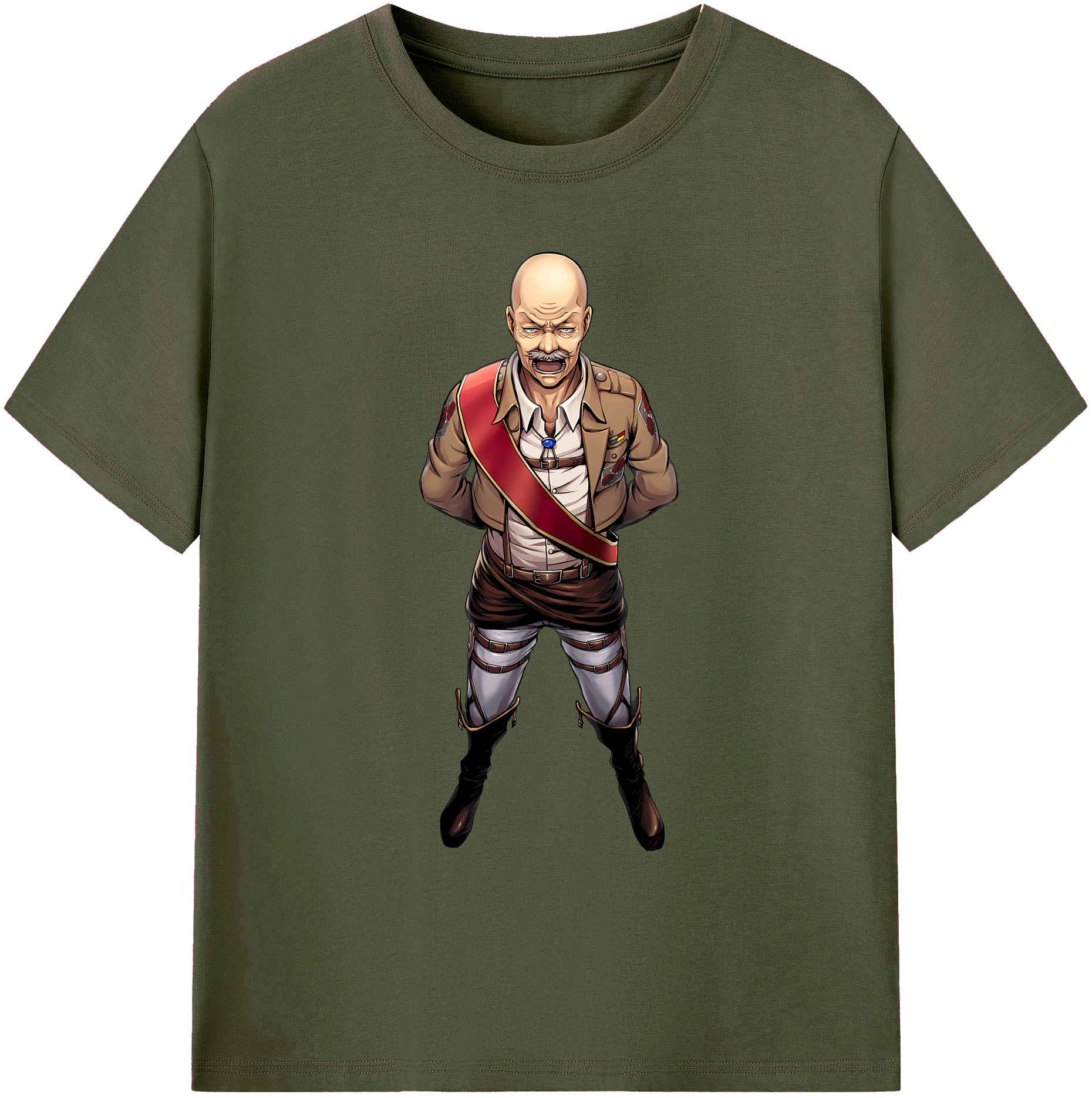 （画像用） 進撃の巨人 ドット·ピクシス Attack on Titan Dot Pixis 綿100％ メンズ半袖Tシャツ｜肌触りやわらか＆通気性